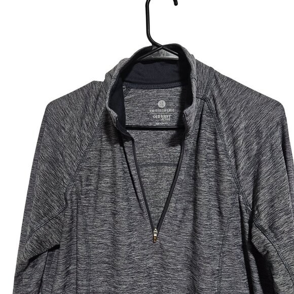 Old Navy Active Gray Quarter Zip Pullover Top Womens Size Medium Semi Fitted - Picture 4 of 6